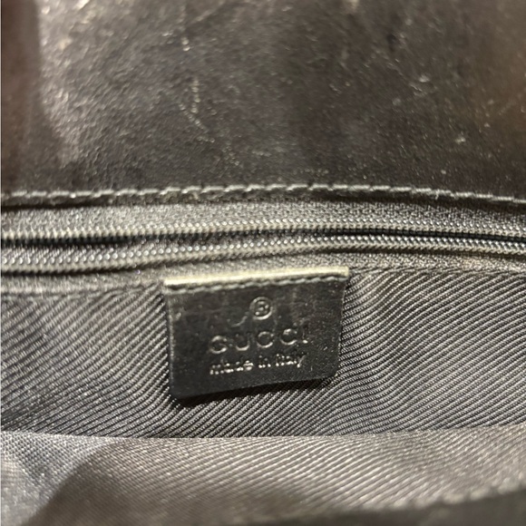 Genuine vintage Gucci Small Black on Black Logo tote. 002-1099 - Picture 6 of 9